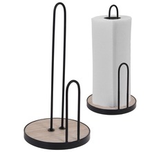 Czarny stojak na ręczniki papierowe metalowy uchwyt na ręcznik papierowy loft 30x15 cm