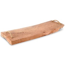 Drewniana deska do serwowania krojenia taca z uchwytami talerz