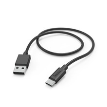 HAMA KABEL ŁADUJĄCY/DATA USB-A - USB-C, 1M CZARNY