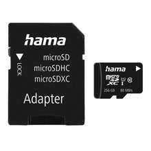 KARTA PAMIĘCI HAMA MICRO SDXC 256GB C10, 80MB/s + ADAPTER SD