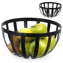 Koszyk na owoce i warzywa kosz metalowy czarny miska patera okrągła loft 25 cm