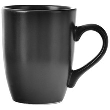Kubek z uchem do picia kawy herbaty napojów ceramiczny czarny ALFA 350 ml