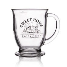 Kubek z uchem szklany / szklanka Sweet Home 400 ml