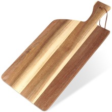 Kuchenna deska drewniana naturalna akacjowa do krojenia serwowania z uchwytem 40x19 cm