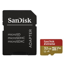 MICRO SD 32GB EXTREME (microSD HC) 100MB/sC10 UHS-I U3, V30, A1+SD ADAP.