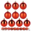 Bombki choinkowe nietłukące czerwone 6 cm 9 szt.