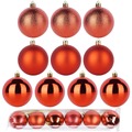 Bombki choinkowe nietłukące czerwone 7 cm 6 szt.