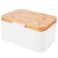 Chlebak metalowy biały WHITELINE 30x19,5x14,5 cm