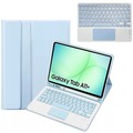 Etui z klawiaturą Bluetooth do Samsung Galaxy Tab A11+ Plus, niebieskie - ochronne z podstawką