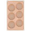 Forma do ciastek silikonowa beżowa kwiatek 30x17,5x3 cm