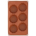Forma do ciastek silikonowa brązowa kwiatek 30x17,5x3 cm