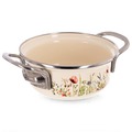 Garnek emaliowany kremowy MAKI 14 cm, 600 ml