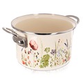 Garnek emaliowany kremowy MAKI 18 cm, 2 l