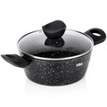 Garnek granitowy ze szklaną pokrywką GRANITICA 20 cm, 2,2 l