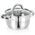 Garnek stalowy ze szklaną pokrywką INOXCELLENT 16 cm, 1,75 l