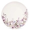 Talerz obiadowy płytki porcelanowy biały kwiaty LOUKA 27 cm